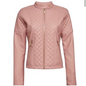 Faux-Leather pink jacket
